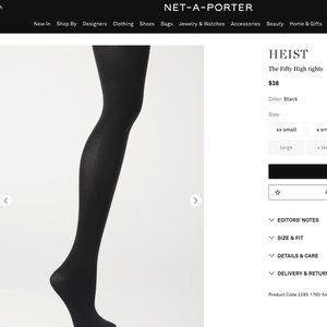 NWT Heist "THE FIFTY" 50 Denier Tights - better than Wolford